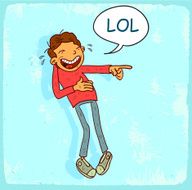 Cartoon laugh illustration N2
