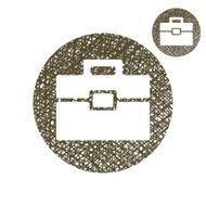Briefcase vector simple single color icon isolated on white N2