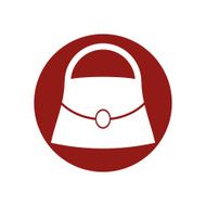 Woman handbag vector icon