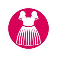 Dress vector icon isolated N3