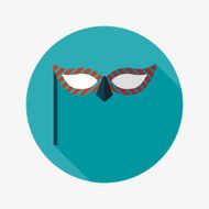 party mask flat icon with long shadow eps10 N38