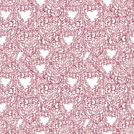 Seamless pattern with doodle hearts N5