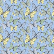 seamless pattern with butterflies N14