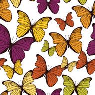 seamless pattern with butterflies N15