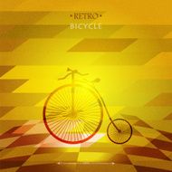Retro bicycle on a grungy background