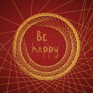 Vector abstract background with embroidery on cardboard N8
