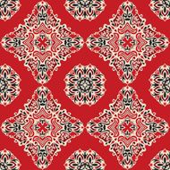 Red ethnic abstract seamless vector pattern