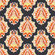 Vintage Damask Floral Vector