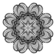 Vector abstract circular pattern of arabesques N2