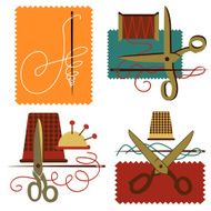 Set of Dressmaking Icons