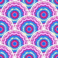 Vector seamless hand-drawn pattern with flowers and leaves N3