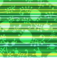 Vector floral on color stripes seamless