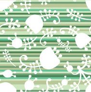 Vector floral on color stripes seamless N2