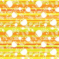 Vector floral on color stripes seamless N3