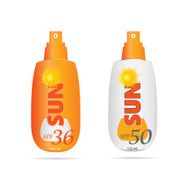 sun cream color vector