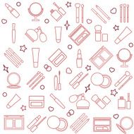 Women&#039;s cosmetic Silhouette Seamless pattern