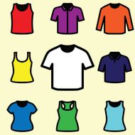 Set of t-shirts icon vector N8