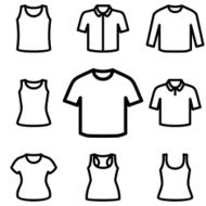 Set of t-shirts icon vector N9