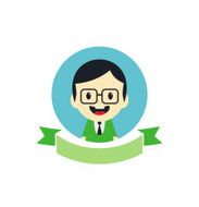 adorable boy cartoon character label