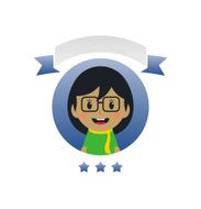 cute girl cartoon character label N8