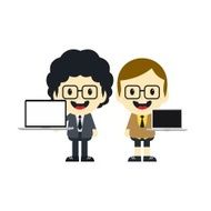 man with laptop cartoon N2