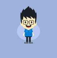 adorable boy cartoon character N8