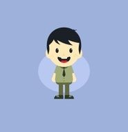 adorable boy cartoon character N9
