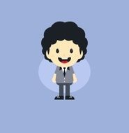 adorable boy cartoon character N11