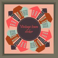 Vintage town sticker