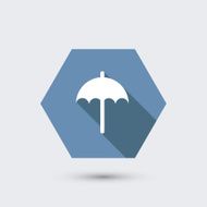vector modern flat icon with long shadow N16