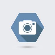 vector modern flat icon with long shadow N17