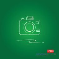 Camera sign on blackboard background vector N2