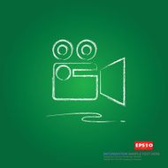Camera sign on blackboard background vector N3
