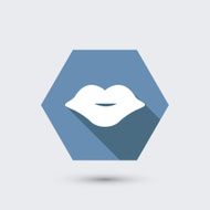 vector modern flat icon with long shadow N18