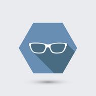 vector modern flat icon with long shadow N19