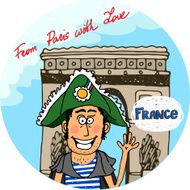 From Paris With Love vector poster design