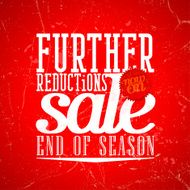 Further reductions sale design in grunge style