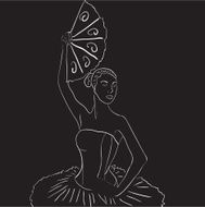 Silhouette of dancer N5