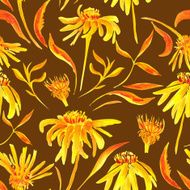 Seamless watercolor pattern with flowers N4