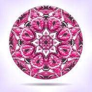 Floral mandala in pink tones