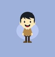 adorable boy cartoon character N14
