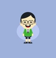 adorable boy cartoon character N15