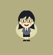 cute girl cartoon character N2