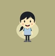 cute girl cartoon character N4