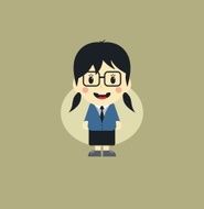 cute girl cartoon character N8