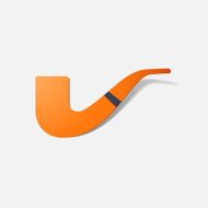 Paper clipped sticker tobacco pipe N3