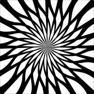 Black and White Abstract Psychedelic Art Background Vector Illu N18