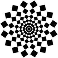 Black and White Abstract Psychedelic Art Background Vector Illu N20