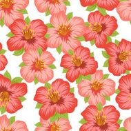 Seamless floral pattern with pretty stylized flowers