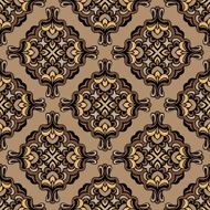 Vintage damask floral vector pattern